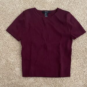Forever 21 Deep Burgundy Short Sleeve Tee